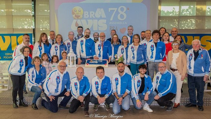 In foto il gruppo dell’Avis Bra