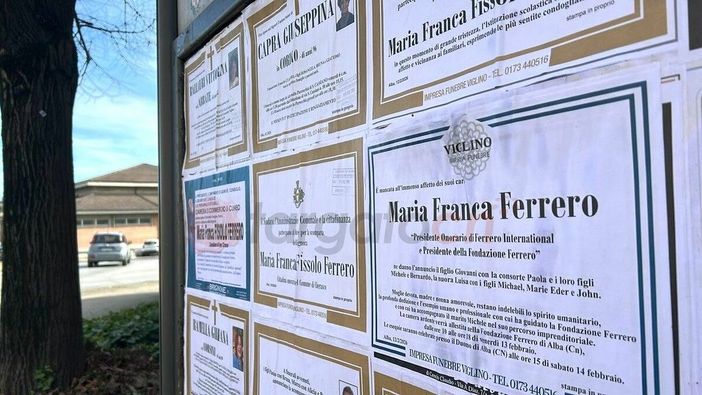 Lutto cittadino, domani, per i funerali di Maria Franca Fissolo Ferrero Lutto cittadino, domani, per i funerali di Maria Franca Fissolo Ferrero