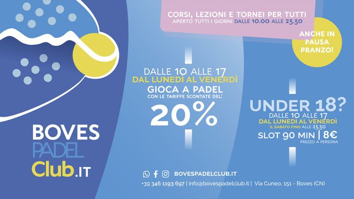 Boves Padel Club… Energia! Entusiasmo!