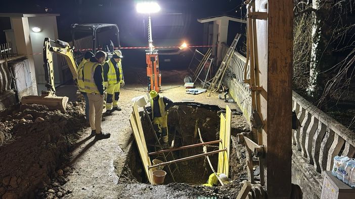 Acquedotto di Cuneo, Acda:  "Terminata la riparazione della condotta danneggiata, entro qualche ora la rete tornerà a regime"