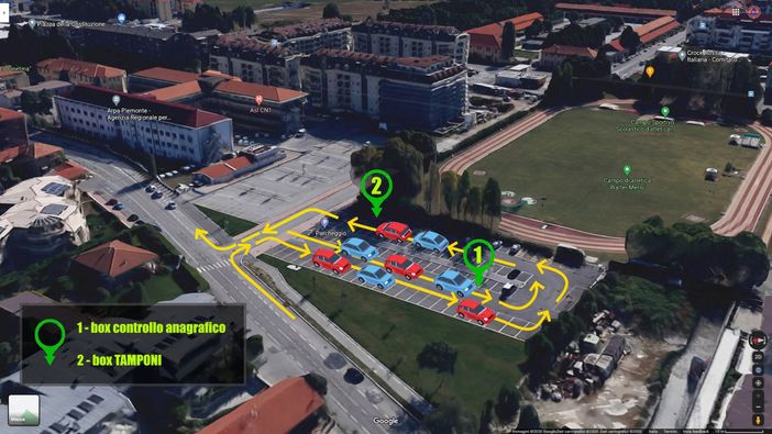 Da domani a Cuneo operativo il Drive through per l'esecuzione dei tamponi Da domani a Cuneo operativo il Drive through per l'esecuzione dei tamponi