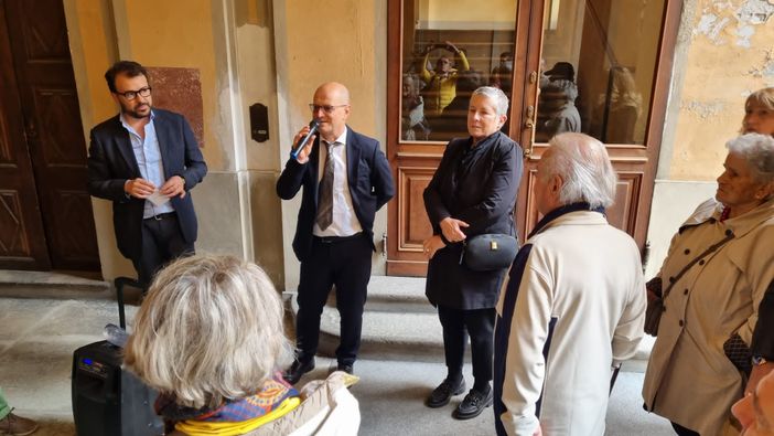 All'inaugurazione della mostra "Piano Nobile" era presente anche la sindaca Patrizia Manassero All'inaugurazione della mostra "Piano Nobile" era presente anche la sindaca Patrizia Manassero