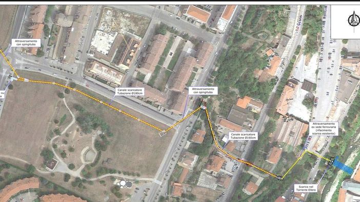 Mondovì, chiuso l'accesso a via Manzoni dalla rotatoria delle Palme per i lavori dello scaricatore della Carassona