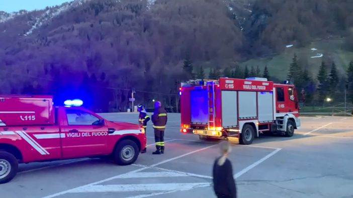 L'intervento dei Vigili del Fuoco