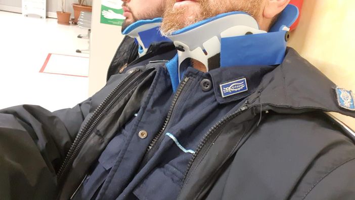 Gli agenti feriti nei disordini di ieri al carcere Cerialdo Gli agenti feriti nei disordini di ieri al carcere Cerialdo