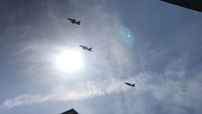 Frecce Tricolori in volo su Cuneo in attesa dell’esibizione di domenica [VIDEO]