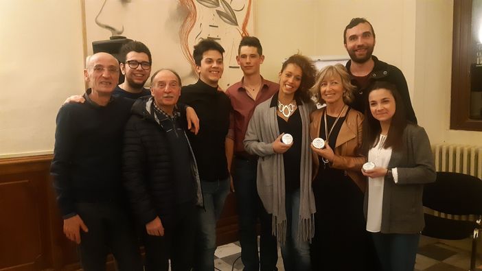 Saluzzo, le maschere 2020 della città. La Castellana Graziella Toselli Tagliano è la seconda da destra.