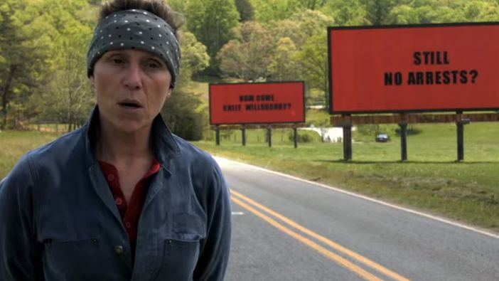 Fermo immagine tratto da Tre manifesti a Ebbing Fermo immagine tratto da Tre manifesti a Ebbing