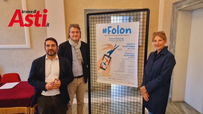 "#Folon" immagine dal teatro Alfieri di Asti durante le prove dell'opera