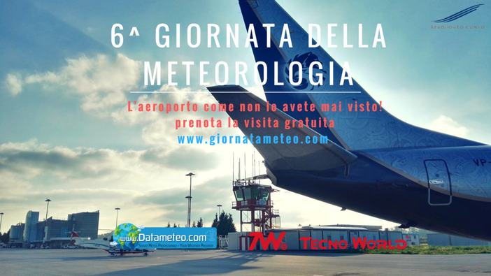#GiornataMeteo6: Appuntamento con la 6° Giornata della meteorologia il prossimo 11 marzo all'Aeroporto Levaldigi di Cuneo