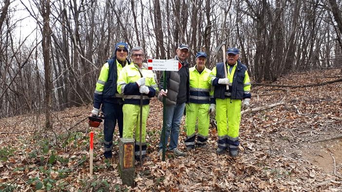 Busca, ripristino e pulizia dei sentieri collinari a cura della Protezione civile