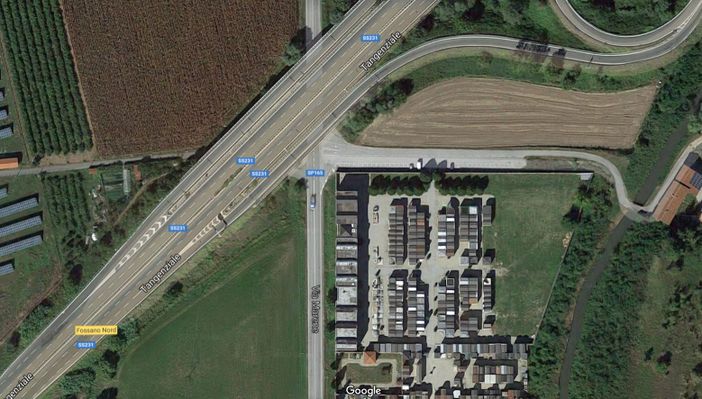 Il luogo del crollo visto dall'alto