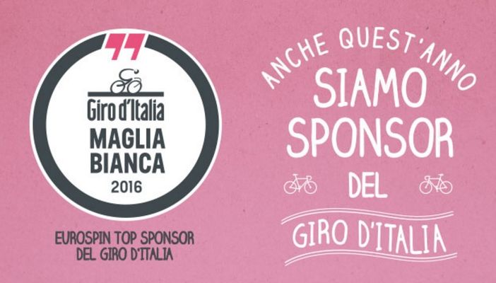 La maglia bianca dei giovani del Giro d'Italia 2016 sarà firmata "Eurospin" La maglia bianca dei giovani del Giro d'Italia 2016 sarà firmata "Eurospin"