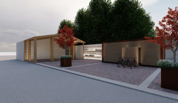 Restyling della piazzetta all'ingresso della bocciofila di Ceresole d'Alba