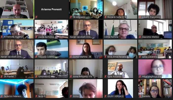 Un momento del collegamento