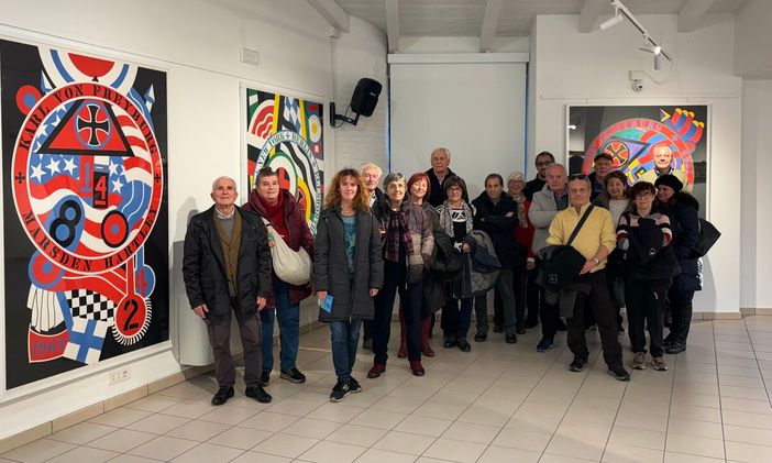 La visita a alla mostra "Sbam!" in Casa Francotto da parte dell'Unitre di Leinì