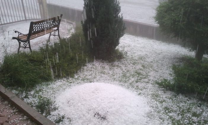 La grandinata a Lurisia