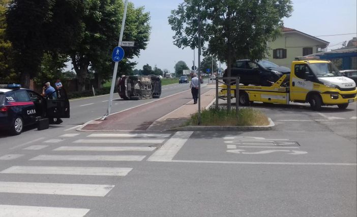 La scena dell'incidente nella frazione cuneese