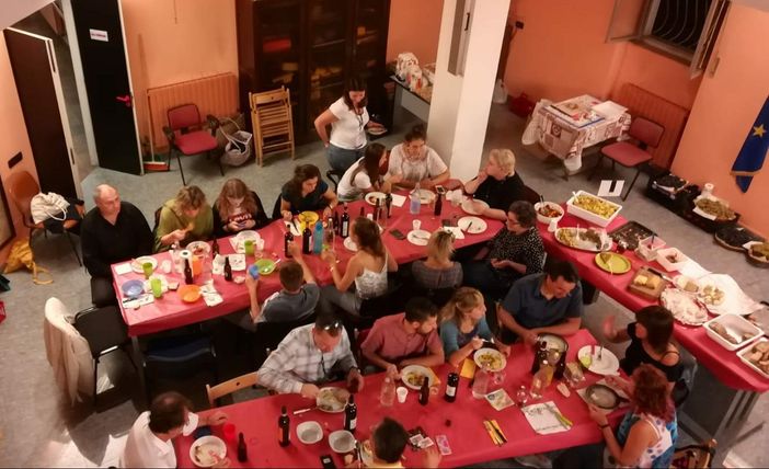 La cena dei delegati in sala consiliare