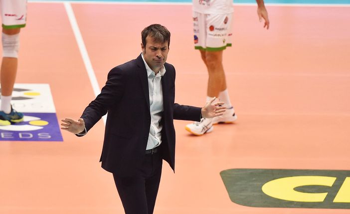 Matteo Battocchio durante la partita di Brescia (Foto: Beppe Zanardelli)