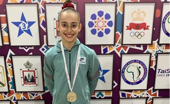 Sara Hadouz della Cuneoginnastica campionessa nazionale con la squadra marocchina