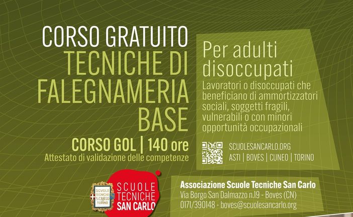 Ultimi posti disponibili per il corso di Falegnameria Base