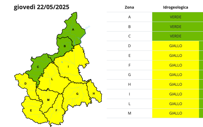 Forti temporali in arrivo sulla Granda: per domani Arpa dirama l'allerta gialla Forti temporali in arrivo sulla Granda: per domani Arpa dirama l'allerta gialla