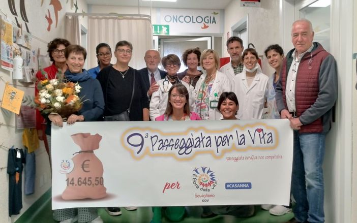 Savigliano, alla Pediatria dell'ospedale il sostegno degli organizzatori della "Passeggiata della Vita" di Dronero Savigliano, alla Pediatria dell'ospedale il sostegno degli organizzatori della "Passeggiata della Vita" di Dronero