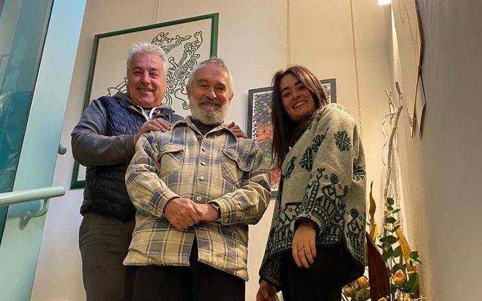 Gianni Bava con il sindaco Mina e il consigliere Chiara Bertola