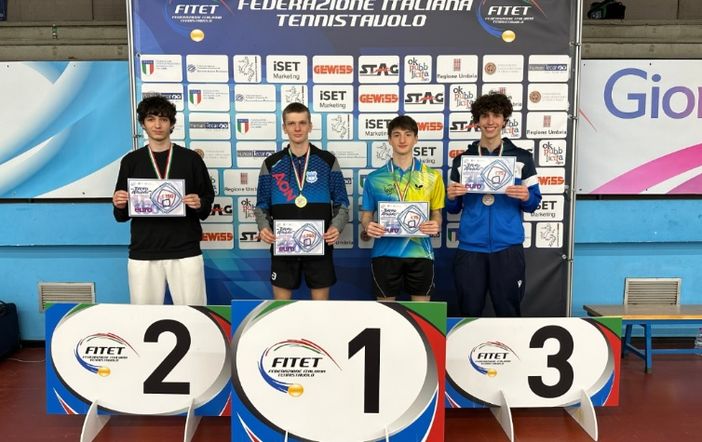 Tennistavolo: il mantese Giacomo Izzo nuovamente oro al Torneo Nazionale di Terni