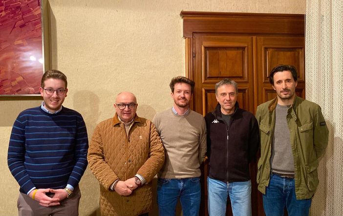 Il nuovo direttivo dell'associazione Octavia: Gabriele Giletta, il vicepresidente Gianni Gatti, il presidente Matteo Morena, Fabrizio Milla e Daniele Arnolfo