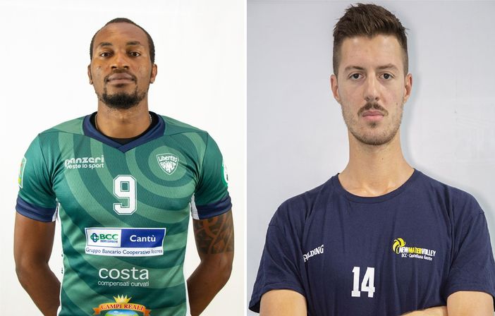I centrali Martins Arasomwan e Davide Esposito (foto sito Legavolley)