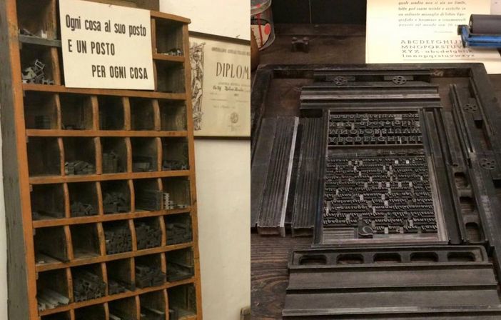 Due dettagli del precedente allestimento museale