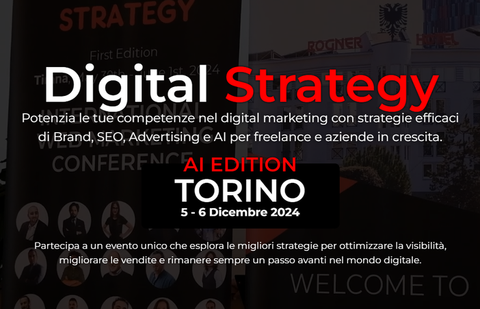 Wolf Agency presenta "Digital Strategy": l’evento sul Digital Marketing arriva a Torino il 5-6 dicembre 2024