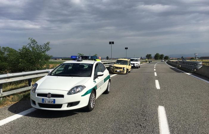 La scena del sinistro appena occorso sulla tangenziale braidese