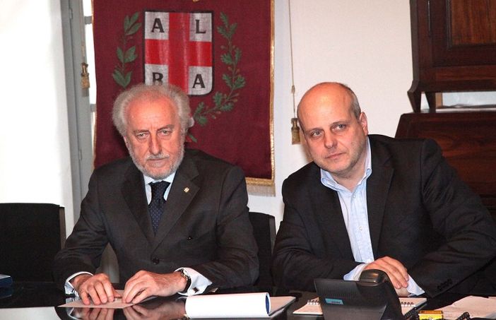 Il senatore Tomaso Zanoletti con Maurizio Marello