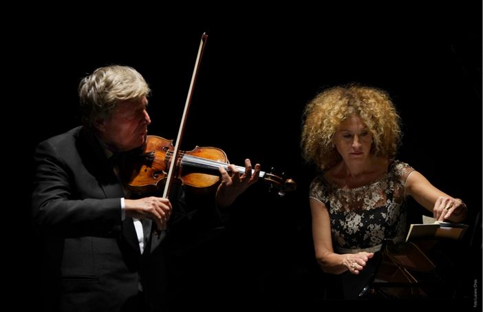 Uto Ughi con Natascia Chiarlo Uto Ughi con Natascia Chiarlo