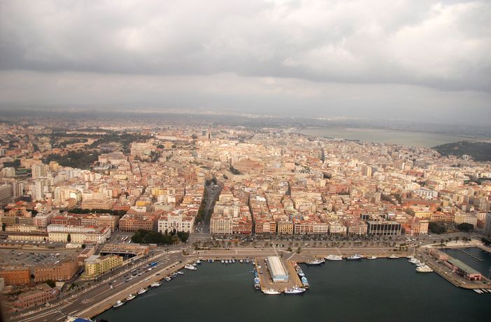 Panorama di Cagliari dall'alto