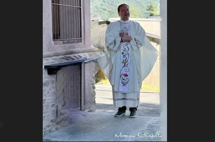 Don Marco Bruno nuovo parroco della comunità di Scarnafigi, Ruffia, Torre San Giorgio e Villanova Solaro (foto di Massimo Chiapello)