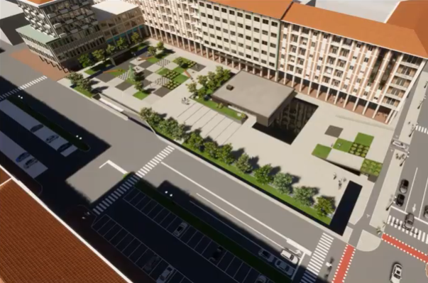 L'assetto di superficie della futura piazza Europa