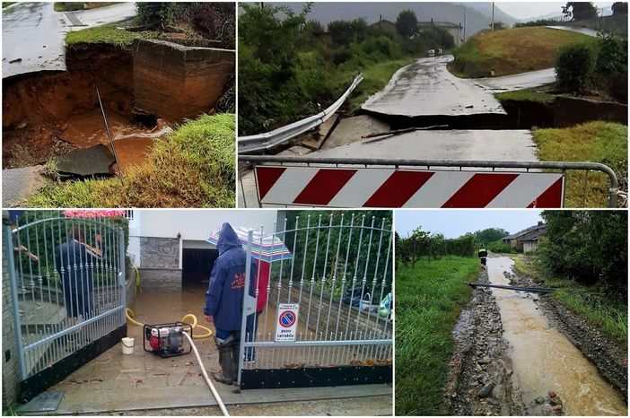 Le immagini che giungono da Barge e Bagnolo Piemonte