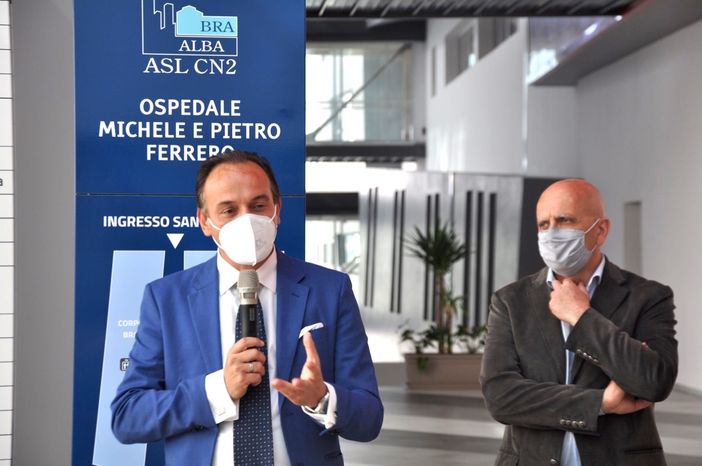 Cirio e Veglio all'incontro di ieri a Verduno