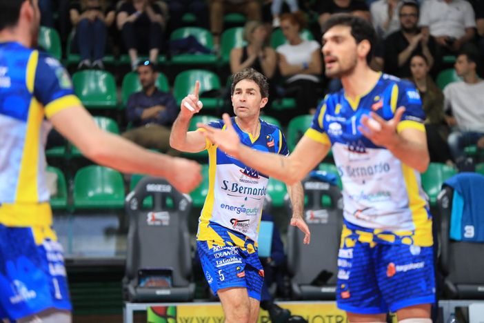 Felice Sette, Mvp dell'incontro, ha trascinato Cuneo alla vittoria su Fano (Foto Marherita Leone)