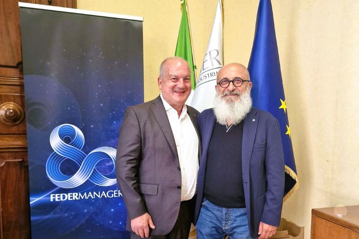 Il Presidente federale Valter Quercioli con Fulvio D'Alessandro Presidente Federmanager Cuneo Il Presidente federale Valter Quercioli con Fulvio D'Alessandro Presidente Federmanager Cuneo