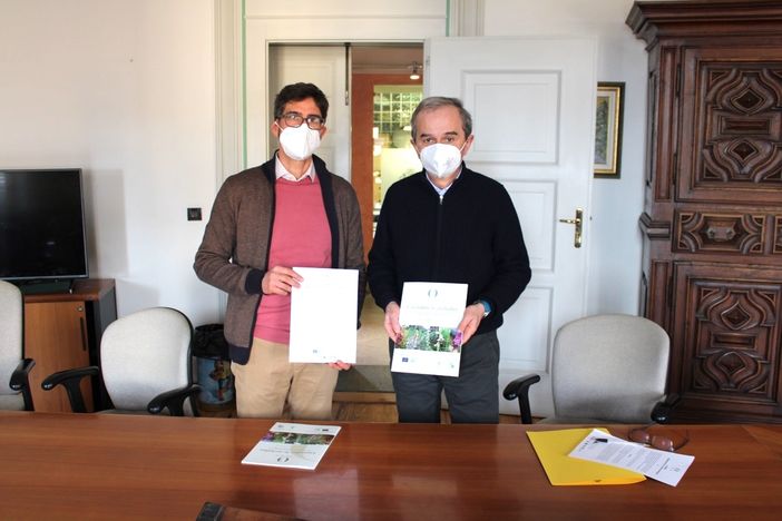 Il sindaco Fogliato (a destra) e l'assessore Demaria