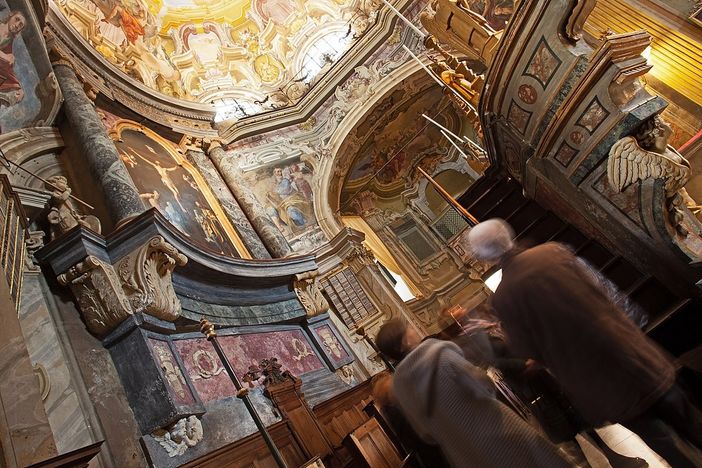 L'affresco nella chiesta di San Sebastiano di Cuneo torna visibile L'affresco nella chiesta di San Sebastiano di Cuneo torna visibile