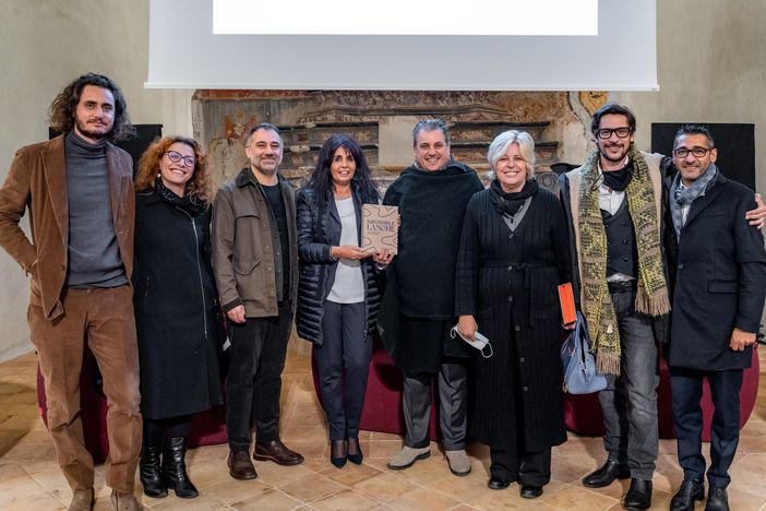 I relatori: da sx Charley Vezza, Bianca Roagna, Maurizio Beucci, Sandra Vezza, Pietro Giovannini, Antonella Parigi, Axel Iberti, Livio Genesio