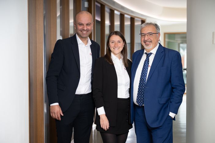 Da sinistra a destra: Alberto Milanesio (General Manager), Rossana Cammardella (R&D Manager) e Umberto Cammardella (CEO) Da sinistra a destra: Alberto Milanesio (General Manager), Rossana Cammardella (R&D Manager) e Umberto Cammardella (CEO)