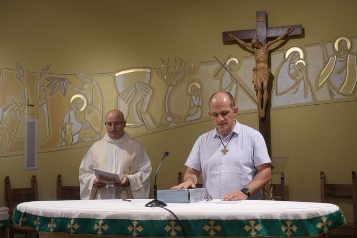 Nella foto don Riccardo Frigerio al momento dell’insediamento come direttore dell’Opera salesiana di Bra