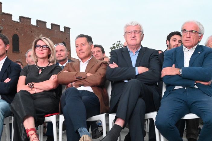 Da sinistra Giuliana Cirio, Mauro Gola e Mariano Costamagna in una foto del 2023